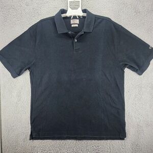 Callaway Men's Polo‎ Shirt Black w Brownish Gold Embroidered Logo Sz XL Cotton